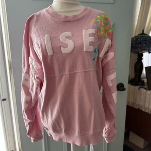 Disney Pixar Paradise Falls UP Themed Spirit Jersey, pink rare, Size xs